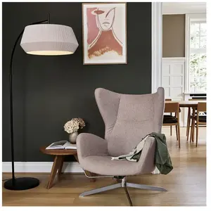 Nordlux Dicte-vloerlamp-textiel-E27-beige pas cher