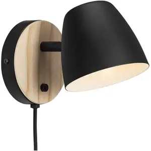 Applique murale Nordlux luminaire Intérieur THEO Lampe de Mur Métal Noir H.13 - IP20 pas cher