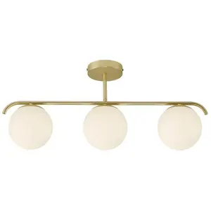 Nordlux Grant - Plafondlamp - Messing/Wit - E14 pas cher