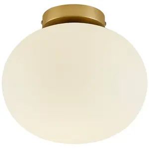 Nordlux Alton 27,5-plafondlamp-E27-opaal glas/messing pas cher