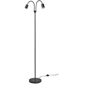 Lampadaire 2 spots Nordlux luminaire Intérieur EXPLORE Lampe sur pied Style contemporain Métal Noir H.179.4 - IP20 pas cher