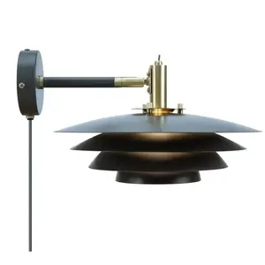 Applique murale Nordlux luminaire Intérieur BRETAGNE Lampe Murale design scandinave Métal Gris H.18 - IP20 pas cher