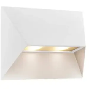 Applique murale Nordlux luminaire Extérieur PONTIO 27 Lampe Murale connexion parallèle possible Aluminium Blanc H.19 - IP54 pas cher
