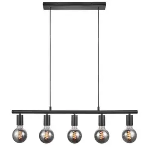 Nordlux - Paco 5-Spot Hanglamp Black - 5 lichtpunten - Zwart - Metaal pas cher