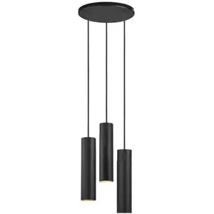 Nordlux, Suspension, 2410473003 TILO 3-Spot GU10 Pendelleuchte Schwarz (GU10) pas cher
