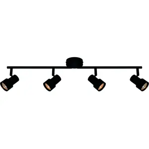 Nordlux, Applique + plafonnier, Nordlux-Boston-4x rail-GU10-Zwart pas cher