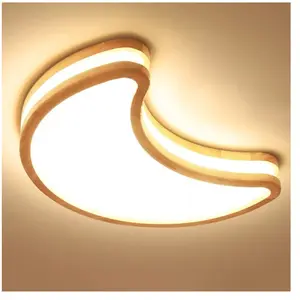 WOTTES Plafonnier LED Moderne Luminaire Plafond Lune Créative Plafonnier Plat de Chambre d'Enfant Ø40CM 3000K/Lumière Chaud - 1Pcs pas cher