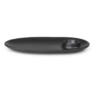 Ferm Living Flow Breakfast Plate Zwart pas cher