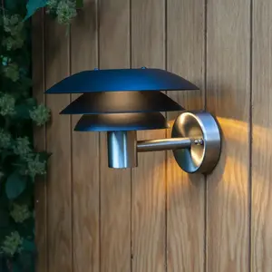 Dyberg Larsen applique murale DL20 Outdoor 20W aluminium noir/argentéVendu parrakuten