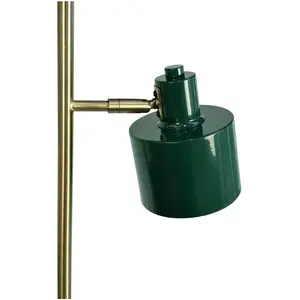 Ocean vloerlamp donkergroen/messing
