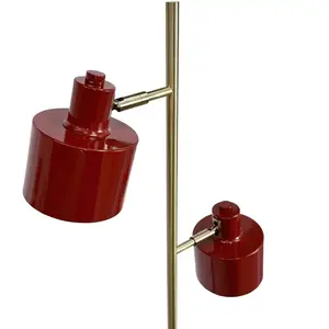 Ocean vloerlamp donkerrood/messing pas cher