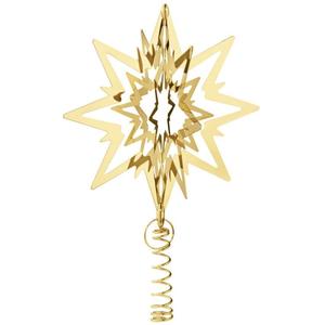 Georg Jensen kerstboompiek verguld 19 cm star Christmas pas cher