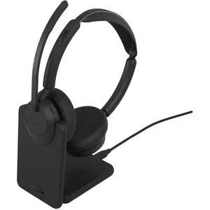 Jabra Evolve3 45 MS Stéréo + station de recharge (Sans fil, USB-A, Les... pas cher