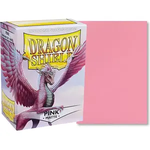 Asmodee Dragon Shield ART11012 Manches standard Rose mat 100 pièces pas cher