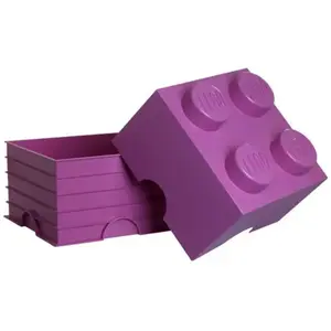 Brique de Rangement Lego 4 plots, Boîte de Rangement empilable, 5,7 l, Rose pas cher