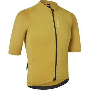 GripGrab - RIDE Fietsshirt Korte Mouwen Zomer Wielrenshirt Cycling Jersey - Mosterd Geel - Heren - Maat XL