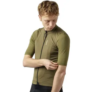 GripGrab - RIDE Fietsshirt Korte Mouwen Zomer Wielrenshirt Cycling Jersey - Olijf Groen - Heren - Maat L