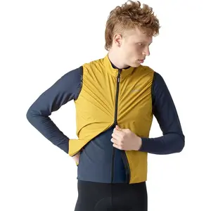 GripGrab - PACR Vest Lichte Winddichte Fiets Gilet Thermo Wielrennen Windvest Mouwloos - Mosterd Geel - Heren - Maat S pas cher