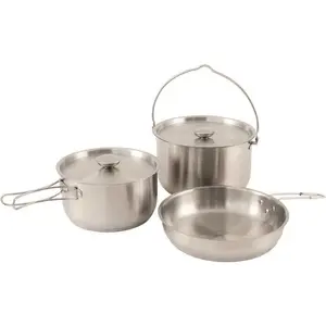 Outwell Inox Super L Pannenset Zilver pas cher