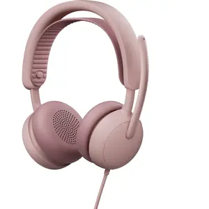 Logitech Zone Wired 2 (Filaire, USB-A, Les équipes Microsoft), Casque micro de bureau, Rose