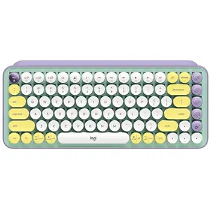 Logitech Clavier Sans Fil Pop Keys Azerty Daydream Mauve (920-010723) pas cher