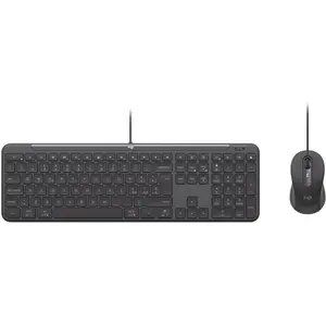 Logitech Wired Combo Mk620 For Business (IT, Filaire), Clavier, Gris pas cher