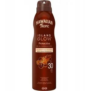 Hawaiian Tropic Island Glow Dry Oil Continuous Spray SPF 30 - 177 ml pas cher