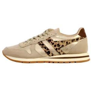 Basket - GOLA - Daytona Blaze - Cuir - Or/Leopard Marron foncé - Confort exceptionnel pas cher