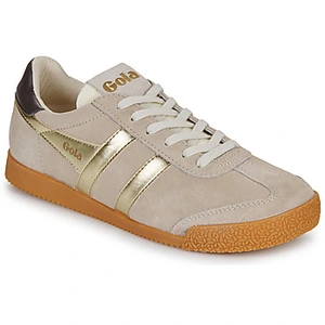 Basket - GOLA - Elan Glitz Trainer - Cuir - Beige/Or - Lacets pas cher