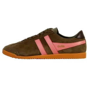 Basket - GOLA - Bullet Pearl - Kaki/Rose coral/Marron sombre - Cuir - Femme pas cher