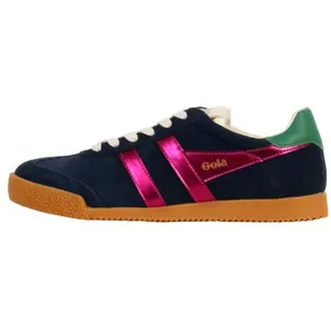 Basket - GOLA - Elan Glitz Trainer - Cuir - Navy/Fuschia/Vert - Femme pas cher