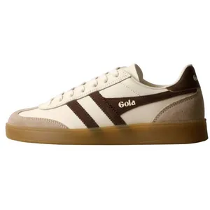 Basket cuir - GOLA - Viper Leather - Blanc cassé - Lacets - Confort exceptionnel pas cher