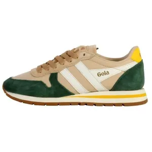 Baskets basses - GOLA - Cuir - Vert - Lacets - Femme pas cher