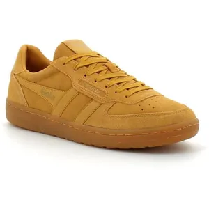 Gola Gola Chaussures Femme Hawk - Baskets En Daim, Jaune Moutarde - 40 pas cher