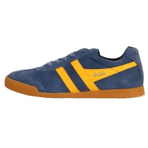 Baskets - GOLA - Harrier Suede - Cuir - Plat - Bleu pas cher