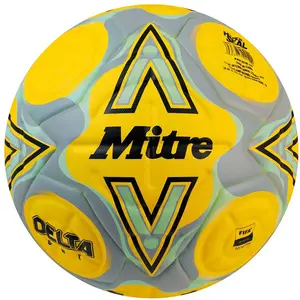 Mitre Ballon de football Delta One 24 unisexe pour adulte, jaune fluo/noir/gris circulaire, taille 4 pas cher
