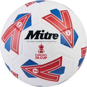 Mitre FA Cup Train 2324 Adulte Unisexe Blanc/Bleu/Rouge Taille 5 pas cher