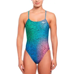 Nike Swim Maillot De Bain Cutout Hydrastrong Multi Print pas cher