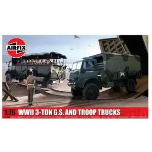 Airfix Modelbouwpakket Auto - 03306A WWII Bedford QL 3-Ton Algemene Service- en Troepentransportvrachtwagens Plastic - 1:76 - Modelbouw