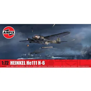 Airfix Modelbouwpakket Vliegtuigen - 07007C Heinkel He111 H-6 - WWII Duitse Bommenwerper - Propellervliegtuig Plastic - 1:72 - Modelbouw pas cher