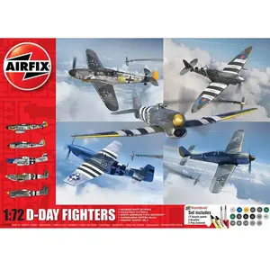 Airfix Kit de 5 Maquettes avions militraires : D-Day Fighters - Gift Set