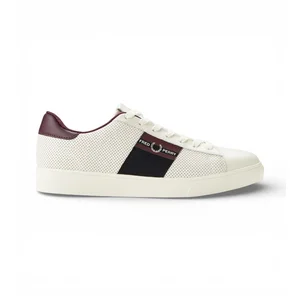 Baskets basses Fred Perry Spencer Perf Leather / Branded Tape homme pas cher
