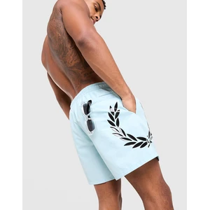 Fred Perry Side Laurel Wreath Swim Shorts - Bleu, Bleu XL pas cher