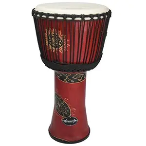 World rhythm mdj001-rd pvc djembé - rouge - 9" pas cher