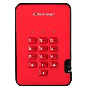iStorage diskAshur2 SSD 8TB - Rouge (8 To), SSD externe, Rouge pas cher