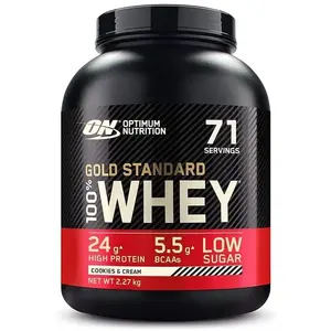Comparateur de prix : OPTIMUM NUTRITION Pot 100% Whey Gold Standard Cookies & Cream - 227 kg