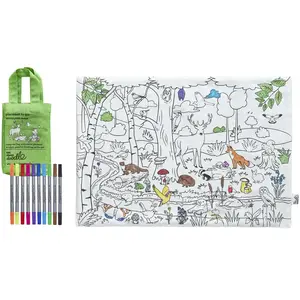 Eat Sleep Doodle, Sets de table, Platzset und 10 Waldmarkierungen (1 pcs, 47 x 33 cm) pas cher