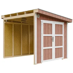 Abri de Jardin Qualité Premium 5,9 m² - H231x248x294 cm - Sans plancher e paroi latérale - Timbela M938B-REDWOOD RED pas cher