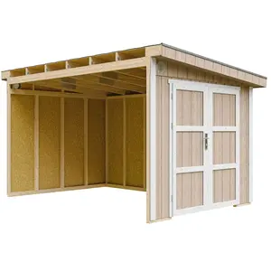 Abri de Jardin Qualité Premium 8,68 m² - H231x248x412 cm - Sans plancher e paroi latérale - Timbela M939B-TERRA BROWN pas cher