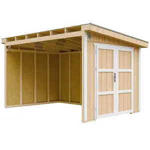 Abri de Jardin Qualité Premium 8,68 m² - H231x248x412 cm - Sans plancher e  paroi latérale - Timbela M939B-HARVEST HONEY